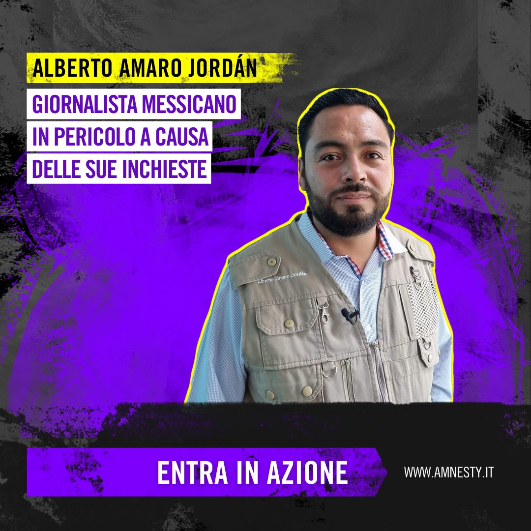 GIORNALISTA MESSICANO IN PERICOLO Alberto Amaro Jordán è direttore di “La Prensa de Tlaxcala”. Le sue inchieste sul traffico di esseri umani, soprattutto di donne e ragazze ai fini di schiavitù sessuale, hanno dato fastidio a molti. Firma l'appello ➡️ tinyurl.com/3sp2fkh2