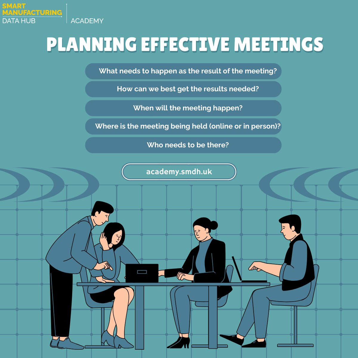 Explore a diverse range of topics including effective meeting management in our First Line Leader course! 🚀 Join SMDH Academy and enroll in First Line Leader today! #LeadershipSkills #EffectiveMeetings #ContinuousLearning 📝💼