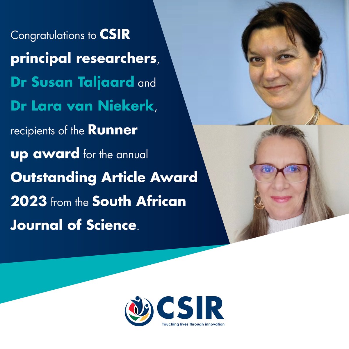 1/2 Congrats #TeamCSIR principal researchers Drs Taljaard & van Niekerk for their published paper, 'Advancing ecosystem accounting in estuaries: Swartkops Estuary case study'. The duo, together with Dr Ridden & Prof Adams from NMU, are recipients of the Runner-up award for...