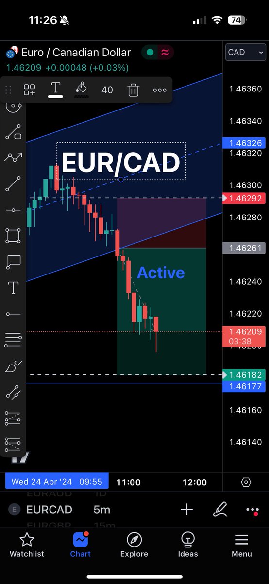 EUR/CAD Forex Trading Target 🎯 Hit | Trade in Currency pairs 

Join me telegram group: t.me/strikepointtra…

Live streaming: youtube.com/@strikepointtr…

#stock #forex #eur/cad #currencytrading #gold #nifty50 #banknifty #index @strikepointtrading