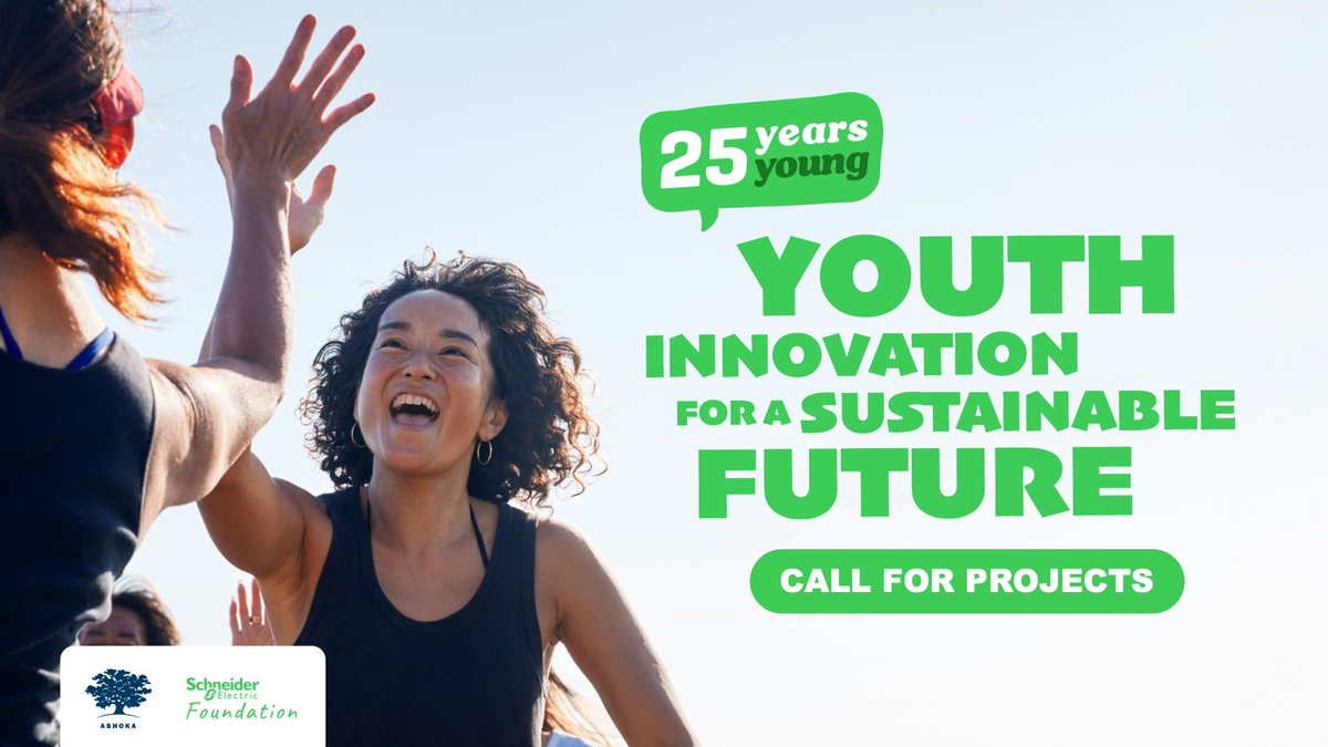 🌍 We're searching for innovative youth projects that champion social inclusion, sustainable development, and community empowerment! Join Ashoka and the Schneider Electric Foundation's 'Youth Innovation for a Sustainable Future' program! Visit buff.ly/3xISEdP for more.