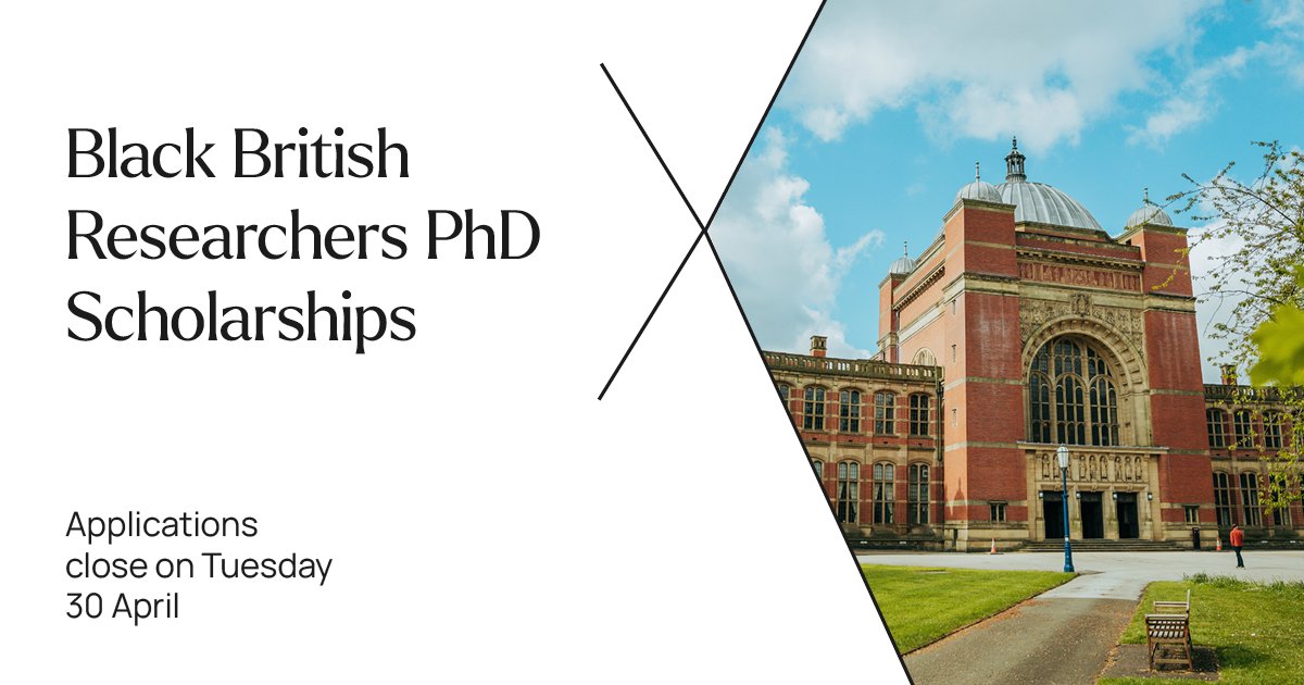 The @unibirmingham is proud to celebrate its remarkable 125-year journey and announce the launch of a scholarship initiative designed to empower and support Black British researchers in their pursuit of doctoral education. To find out more: birmingham.ac.uk/study/postgrad…