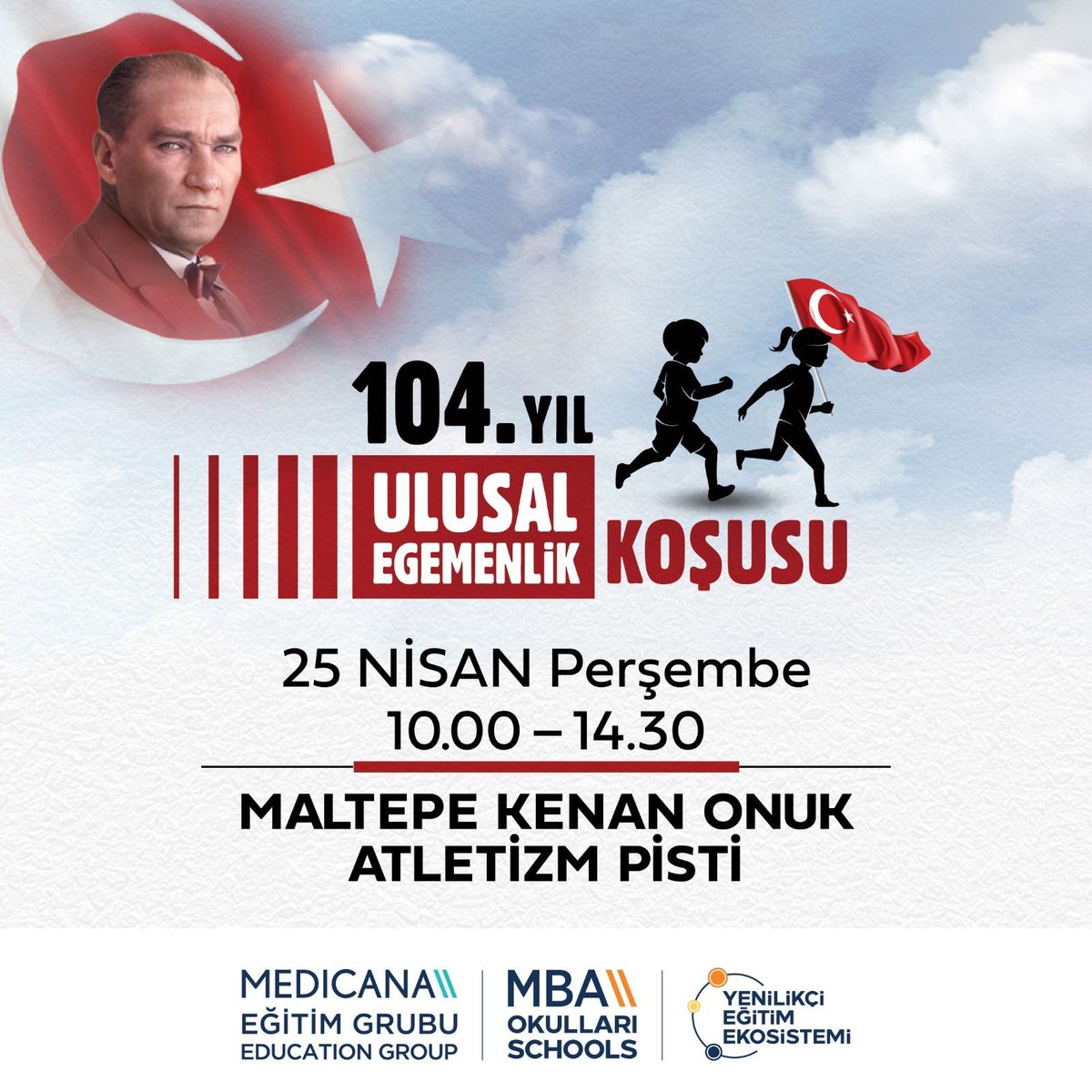 Medicana Eğitim Grubu MBA Okulları “Ulusal Egemenlik Koşusu” için geri sayım başladı!

#MBAUlusalEgemenlikKoşusu #MBAOkulları #MedicanaEğitimGrubu #MBAYenilikçiEğitimEkosistemi #BaşarıTasarımı