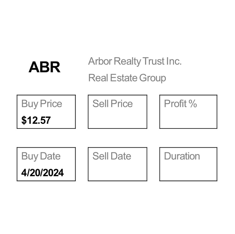 Sell ANTERO RESOURCES CORP $AR for a 4.10% Profit. Time to Buy Arbor Realty Trust Inc. $ABR.
#1000x #nifty #sensex #finnifty #giftnifty #nifty50 #intraday #Hedgefunds #ipoalert #Multibagger #BREAKOUTSTOCKS #banknifty #niftyoptions #bankniftyoptions #stocks #InvestmentInsights