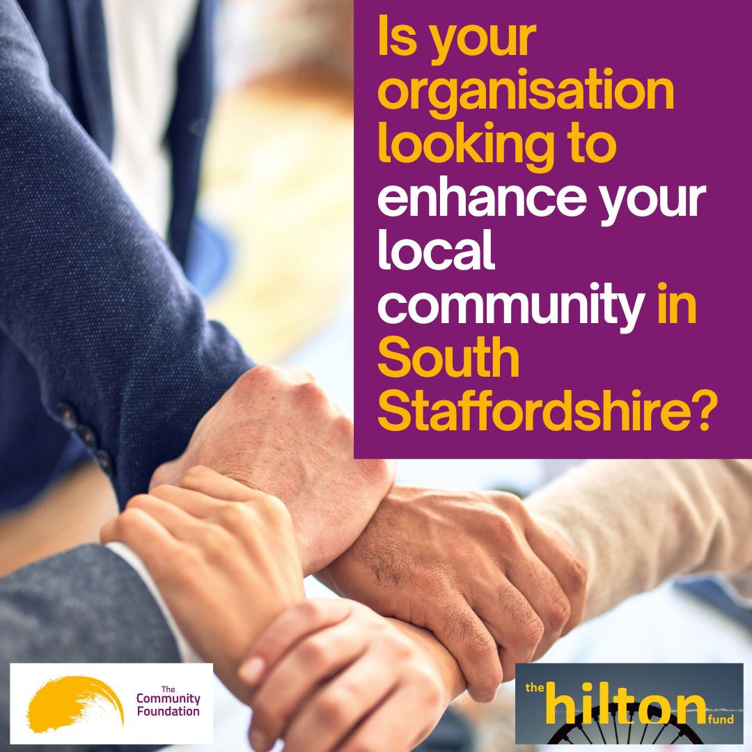 For eligible applicants, working in South Staffordshire, The Hilton Fund is offering up to £2000 for organisations looking to improve their local community. Deadline for applications: the 30th of April [link in bio]. #CommunityGrant #FundingOpportunity #Staffordshire