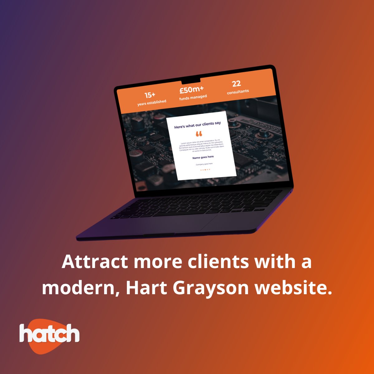💡Is your financial advice business hindered by an outdated website?

With Hatch, get a modern, cost-effective solution for just £1,000. Impress clients, save time and stay ahead. 

👉 See how it works: bit.ly/3xsE6Pk

#FinancialAdvisers #WealthManagers