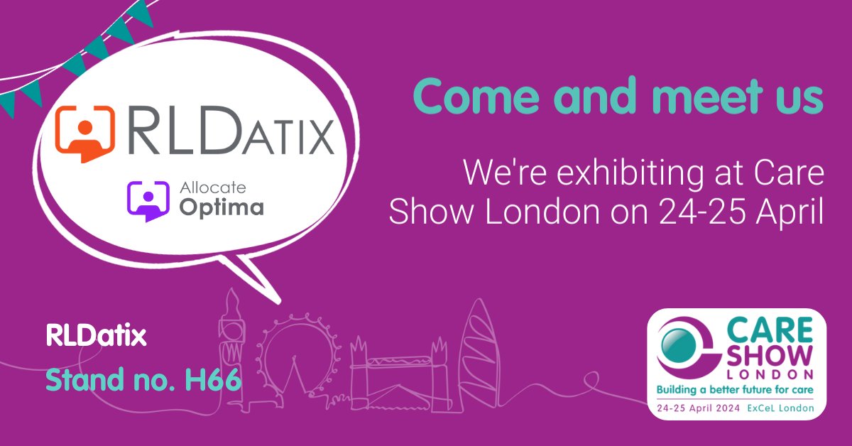 Come and see us today and tomorrow at the Care Show London! We're discussing all things #rostering and how Allocate Optima can help you. We've got merchandise to giveaway and an exciting competition to enter!