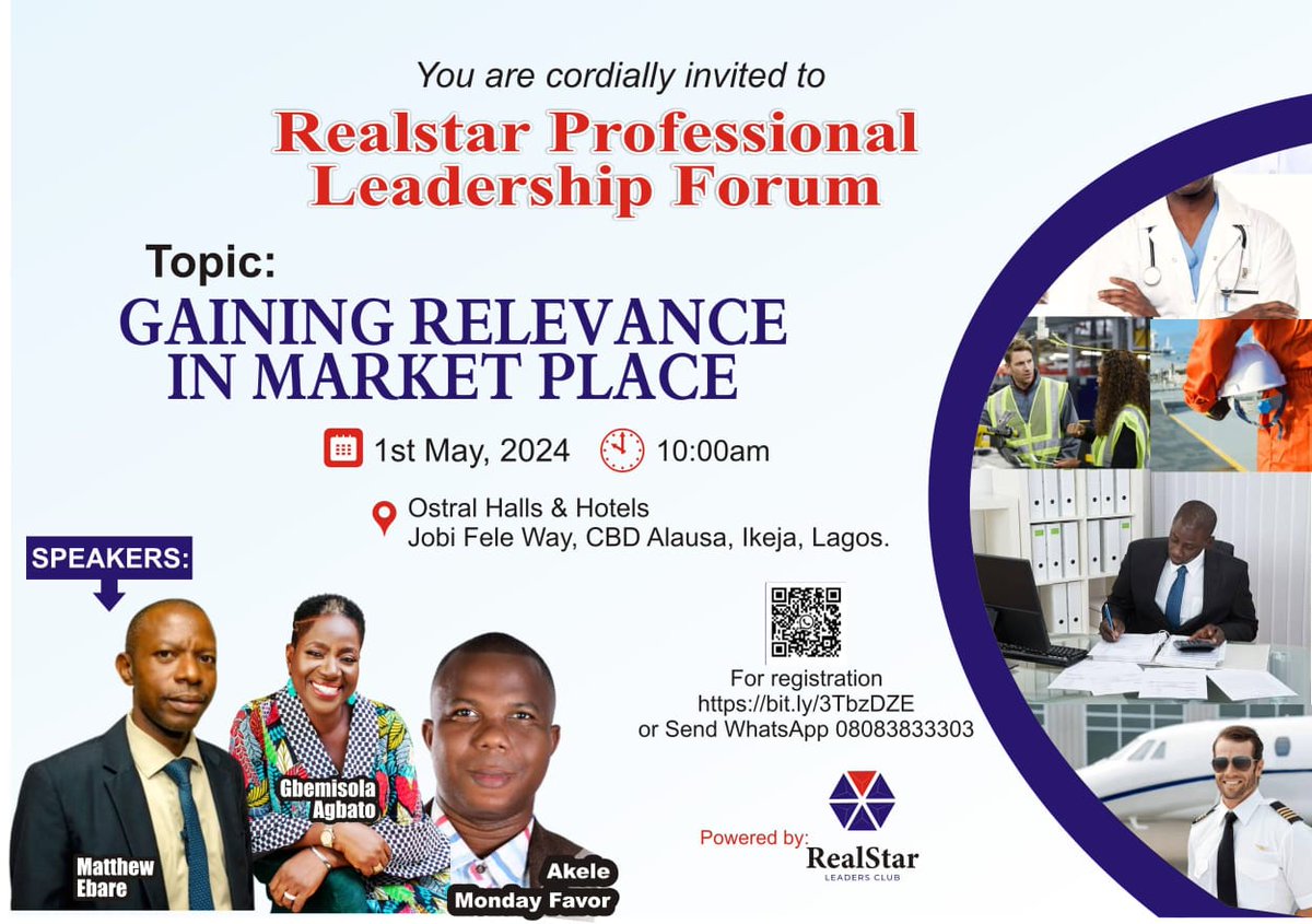 Are you ready to take charge and shine? ✨

Then you are specially invited to Realstar Leaders Club's annual professional leadership forum, 2024!

Join us as we discover the keys to gaining relevance in the marketplace 🌍