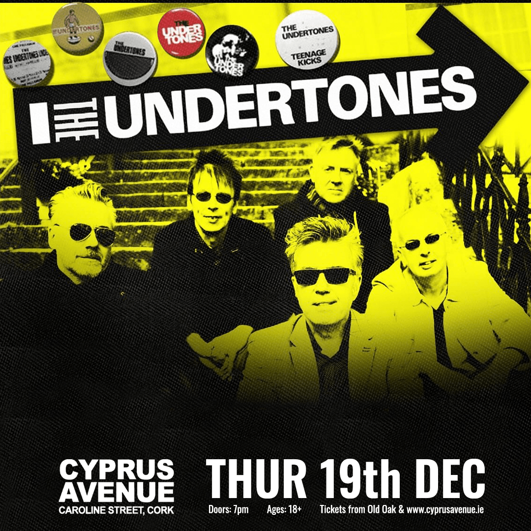 ANNOUNCING: The Undertones at Cyprus Avenue! 📆 Thu 19th Dec 2024 🎟️ Tickets onsale Friday at 10am @TheUndertones_