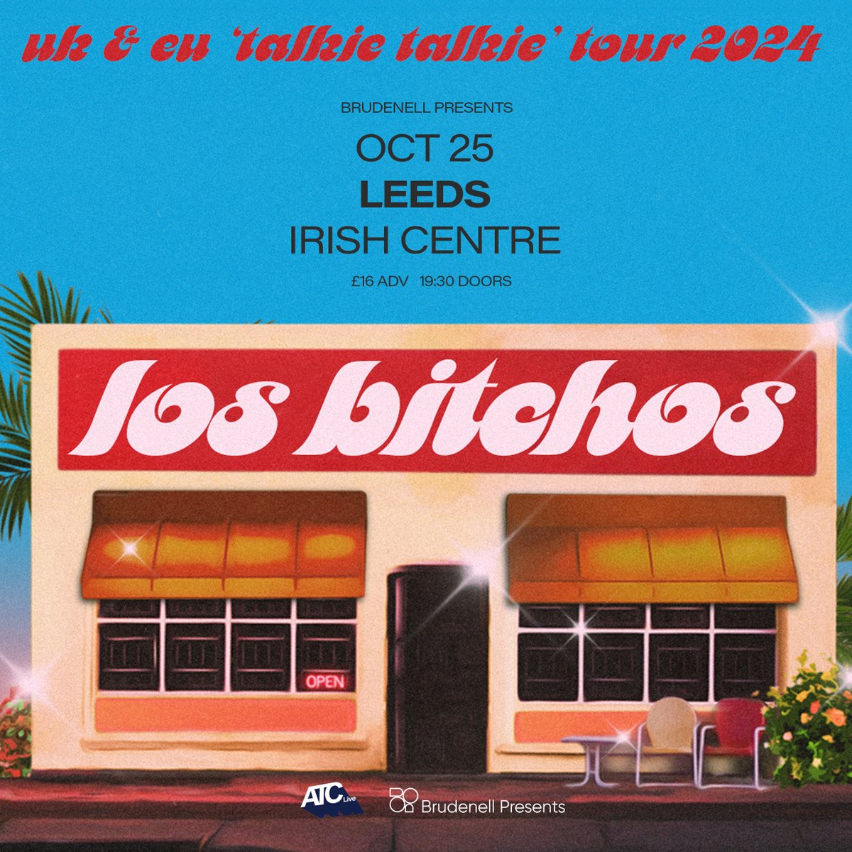 THE RETURN OF @LBitchos 🙌 Back with their new single, 'LA BOMBA' - the London-based four piece pay a visit to @LdsIrishCentre on 25th October. 💃 This is gonna be one big party - make sure you secure your spot this Friday @ 10AM. 🎟️ ➡️ bit.ly/Los-Bitchos-Lds