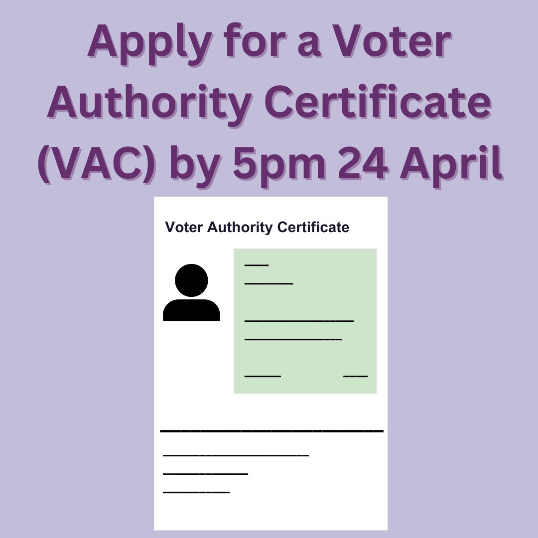 The deadline to apply for a Voter Authority Certificate to use as photo ID for next week’s election is TODAY! If you don’t have photo ID you won’t be able to vote. Apply now and beat today’s 5pm deadline: gov.uk/apply-for-phot…