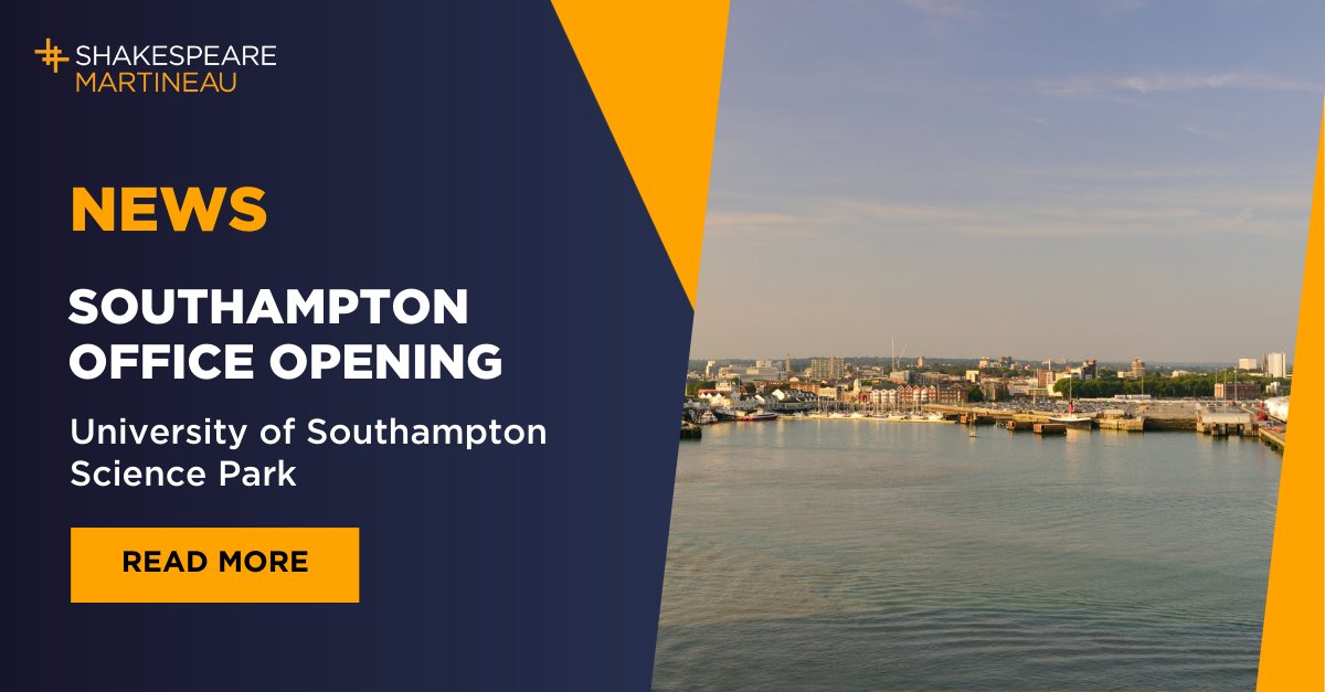 We are thrilled to be opening the doors to our 12th office in Southampton on Monday 29 April! Located at the University of Southampton Science Park, allowing us to better serve businesses throughout the south. shma.co.uk/our-thoughts/s… #Southampton #SouthamptonBusiness #LawFirm