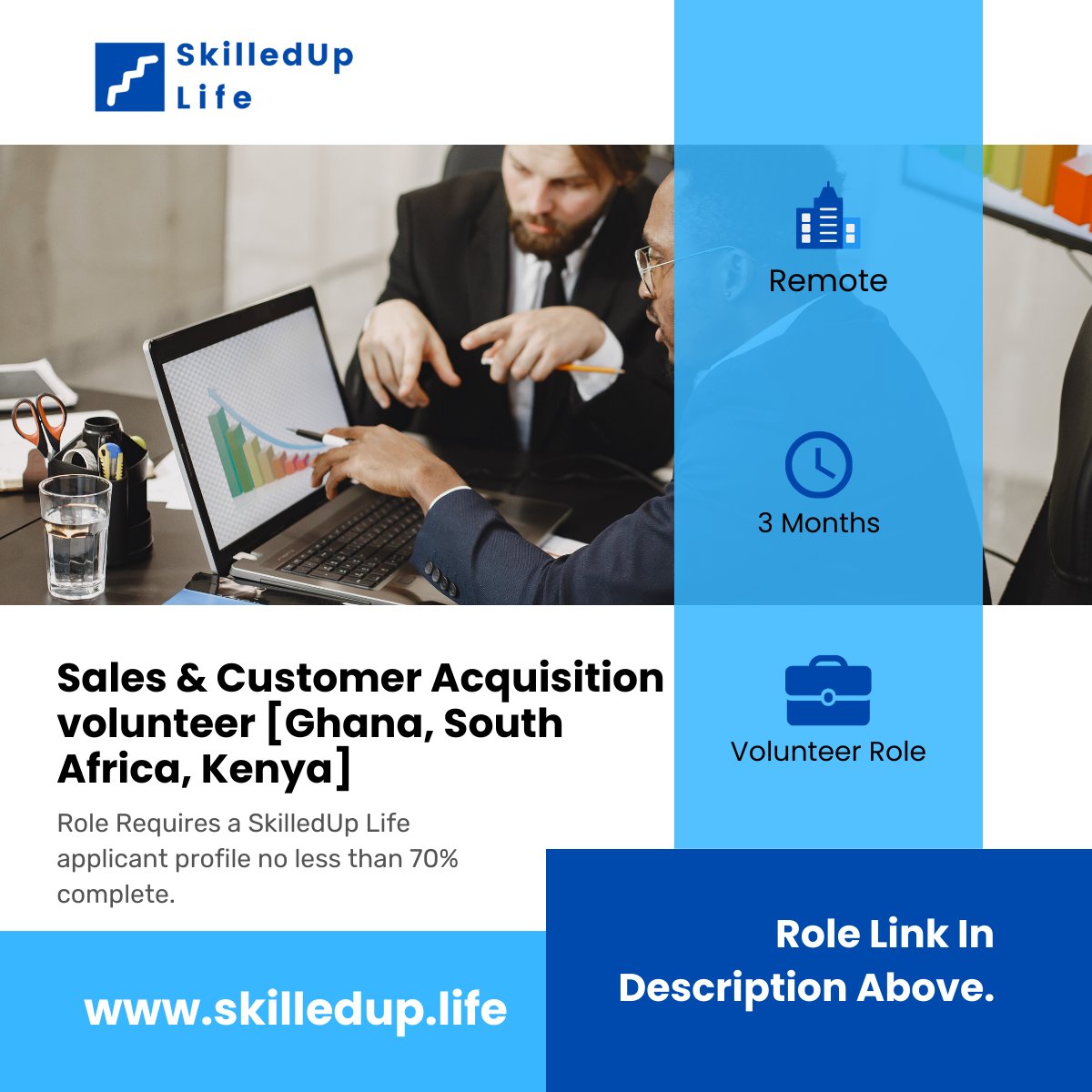 @SkilledUpLife is seeking a Volunteer Sales & Customer Acquisition expert in Ghana! Be part of an exciting journey connecting talented volunteers with startups. Apply today! skilledup.life/opportunity/sk… #Ghana #VolunteerOpportunity #Sales #SkilledUpLife