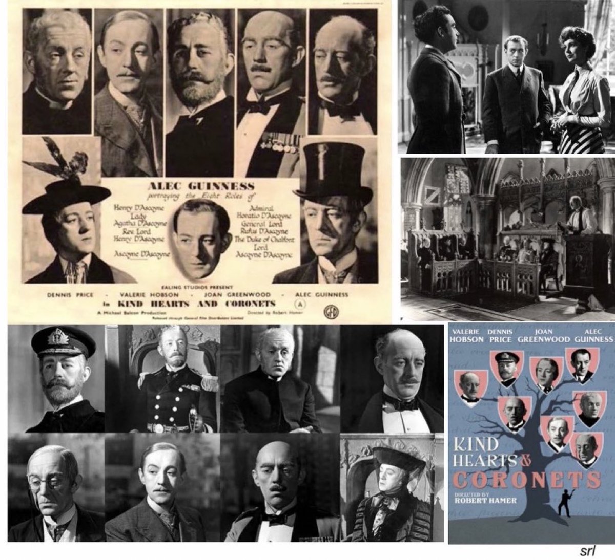 11am TODAY on @Film4      👉joint #TVFilmOfTheDay

The 1949 film🎥 “Kind Hearts and Coronets” directed by #RobertHamer & co-written with #JohnDighton

It’s loosely based on #RoyHorniman’s 1907 novel📖 “Israel Rank: The Autobiography of a Criminal”

🌟#AlecGuinness #DennisPrice