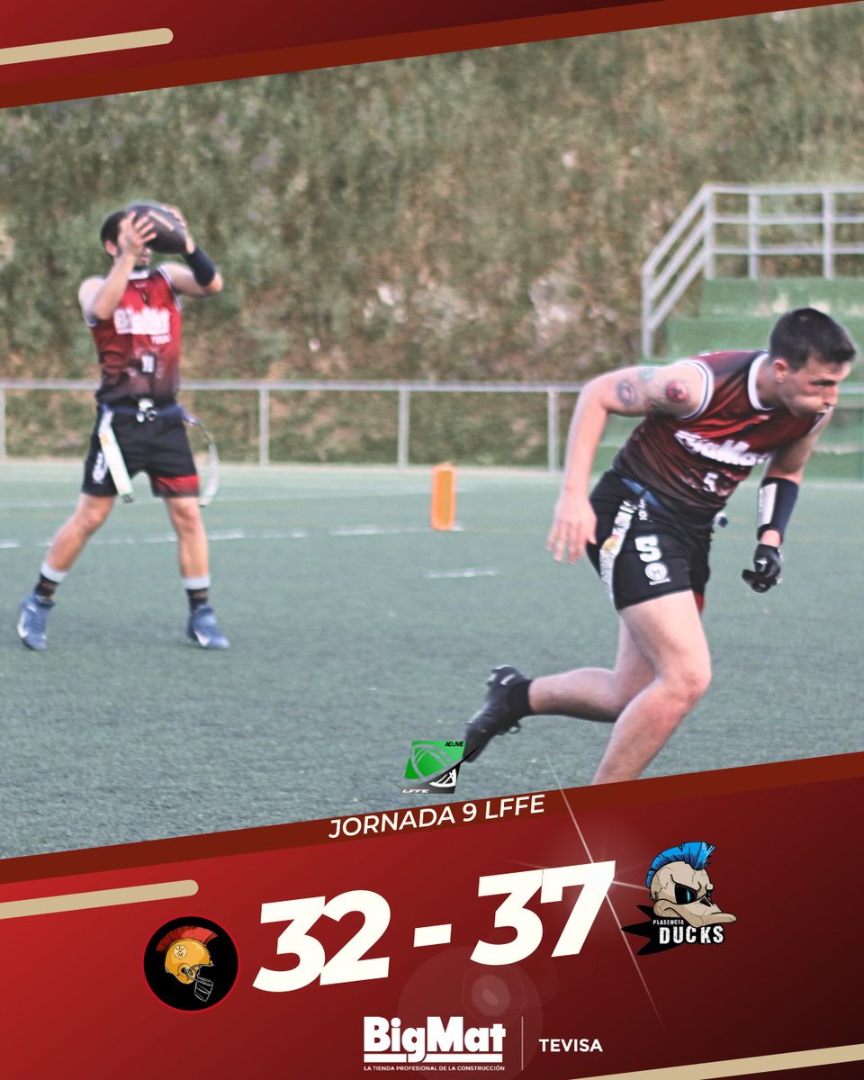 RomanosMerida's tweet image. JORNADA 9👇🏻

 ⚔️ MÉRIDA ROMANOS 32 - 37 PLASENCIA DUCKS

SEGUNDA DERROTA ❌

Juanca #5 - 13 puntos
Fran #23 - 1 punto
Álvaro #7 - 18 punto

📸 @nosoyperfecta

#meridaromanos⚔️
#ligaextremeña #flagfootball #LFFE