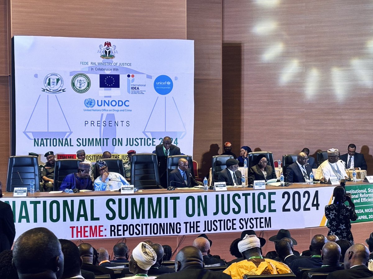 mucha_mundopa's tweet image. Excited to attend the 🇳🇬 National Justice Summit 2024 under the theme: Repositioning the justice system - constitutional, statutory and operational reforms for access and efficiency. #SDG16 #CorrectionsReform #AccessToJustice
