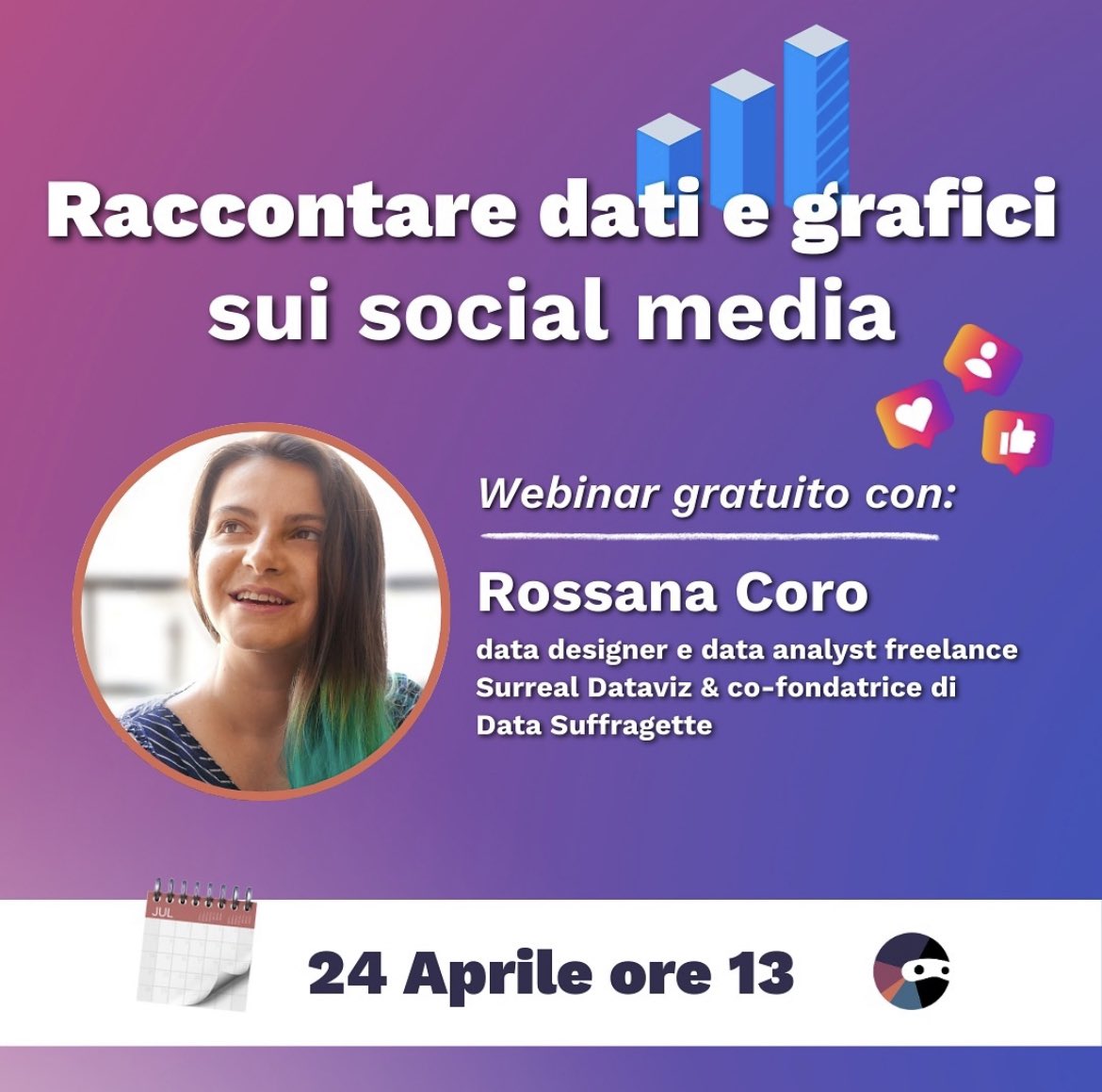 Dataninja (@dataninjait) on Twitter photo Raccontare dati e grafici sui social media 📊📲
Ci vediamo tra poco al #webinar gratuito insieme a Rossana Coro, data designer e analyst, ideatrice di <a href="/SurrealDataviz/">Surreal_dataviz</a> ✨
Non mancare! Iscriviti qui 👉 us02web.zoom.us/webinar/regist… Raccontare dati e grafici sui social media 📊📲
Ci vediamo tra poco al #webinar gratuito insieme a Rossana Coro, data designer e analyst, ideatrice di <a href="/SurrealDataviz/">Surreal_dataviz</a> ✨
Non mancare! Iscriviti qui 👉 us02web.zoom.us/webinar/regist…