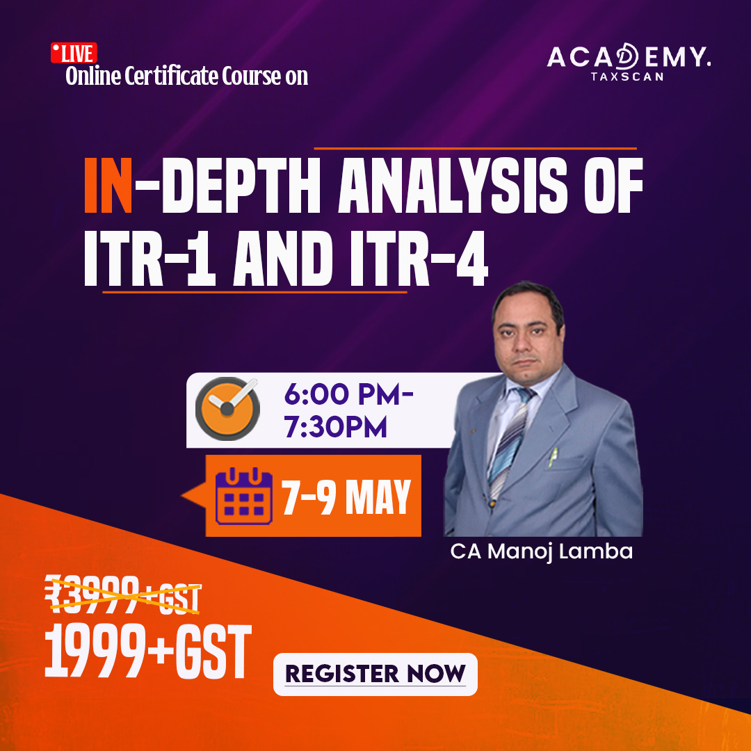 🟦 In-Depth Analysis of ITR-1 & ITR-4

Register Now: rzp.io/l/I0lQ9iy

#IndepthAnalysis #ITR1 #ITR4 #ITR #Analysis #CertificateCourse #Certificate #Certification #LiveCourse #OnlineLearning #Elearning #OnlineEducation #VirtualLearning #OnlineCourses #CertificatePrograms