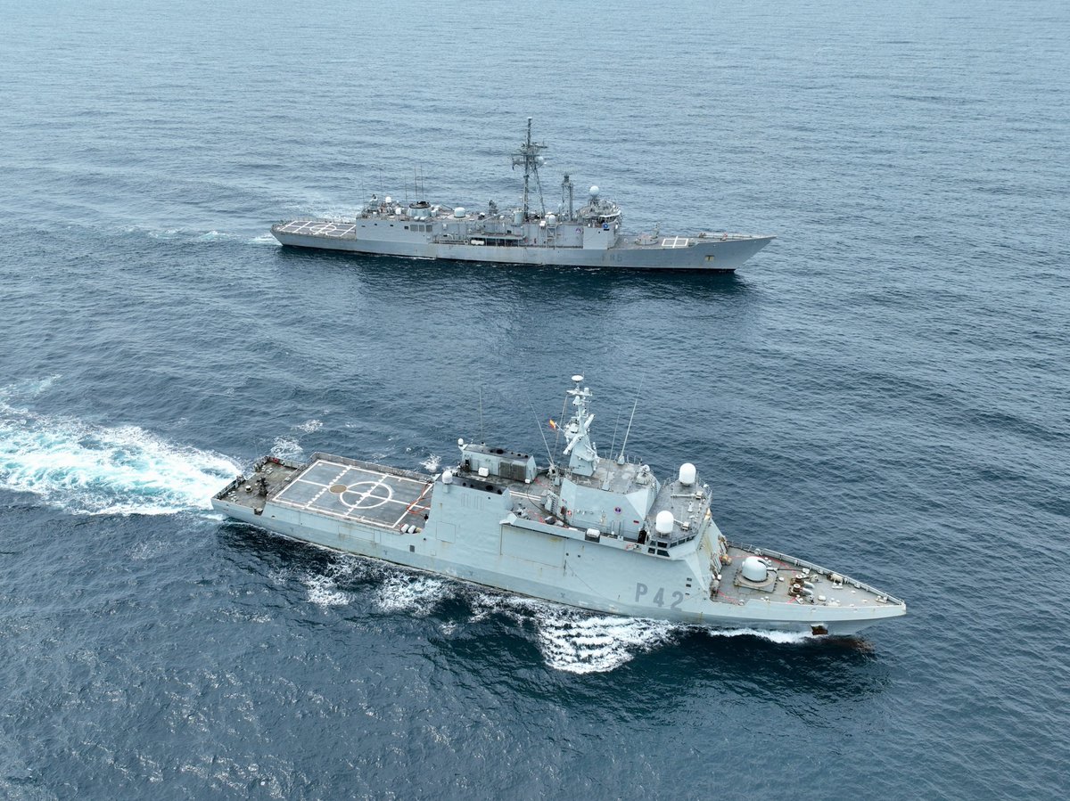 🇪🇸 Flagship ESPS Navarra concluded a 3-week security patrol deployment in the Western Mediterranean Sea. Supported by 🇪🇸 and 🇵🇹 MPAs and NATO’s NISRF, these assets established and maintained Maritime Security Awareness, contributing to a safer maritime environment for commerce.