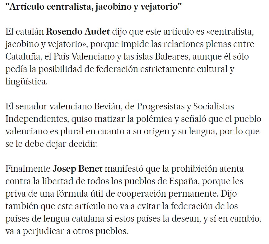 Cada vegada trobe més evident que el resultat de la Transició al País Valencià no fou una victòria del blaverisme ni de la dreta, sinó que fou, per damunt de tot, una victòria de l'Estat.