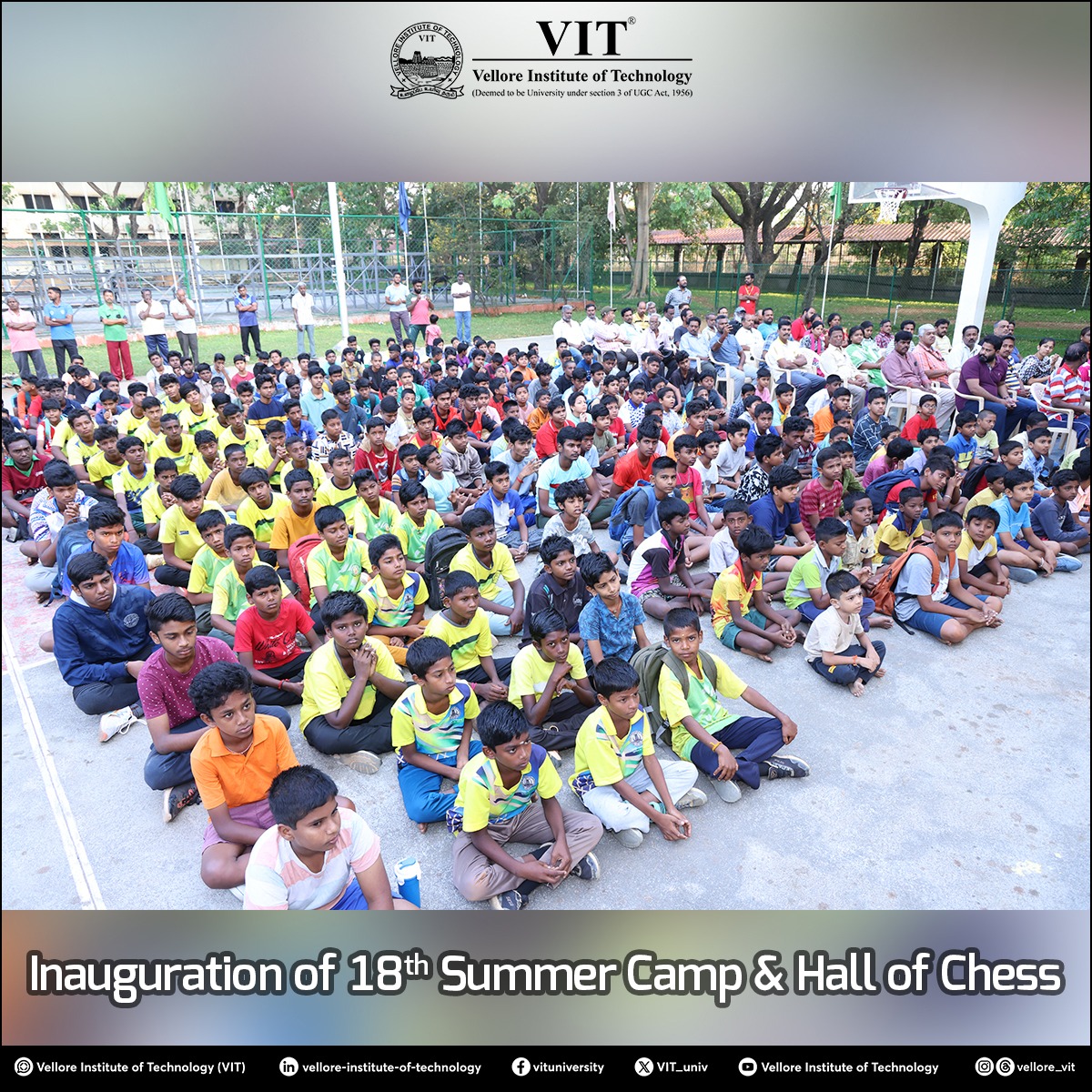 The 18th annual sports summer coaching camp organized by the Department of Physical Education was inaugurated at the Basketball court this morning (24/0424). #VIT #SummerCamp #FreeSummerCoachingCamp #SummerCamp2024 #Sports #Games #SportsSummerCoachingCamp