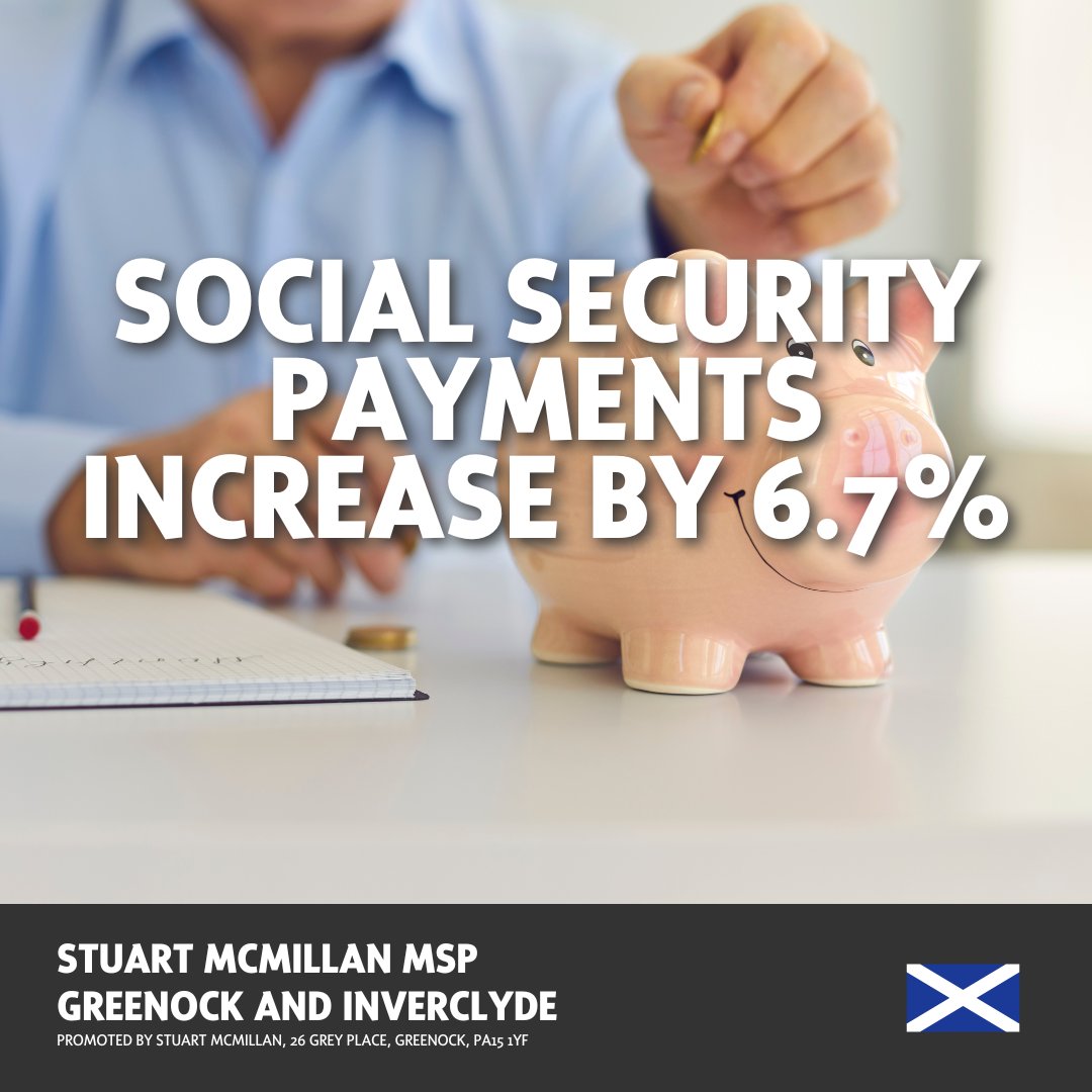 💛 Despite brutal Westminster cuts, @theSNP has chosen to prioritise helping those who need it most, uprating all @SocSecScot payments in line with inflation. 📈 This means supports like the Scottish Child Payment, Winter Heating Payment & Young Carer grant have all ⬆️ by 6.7%.