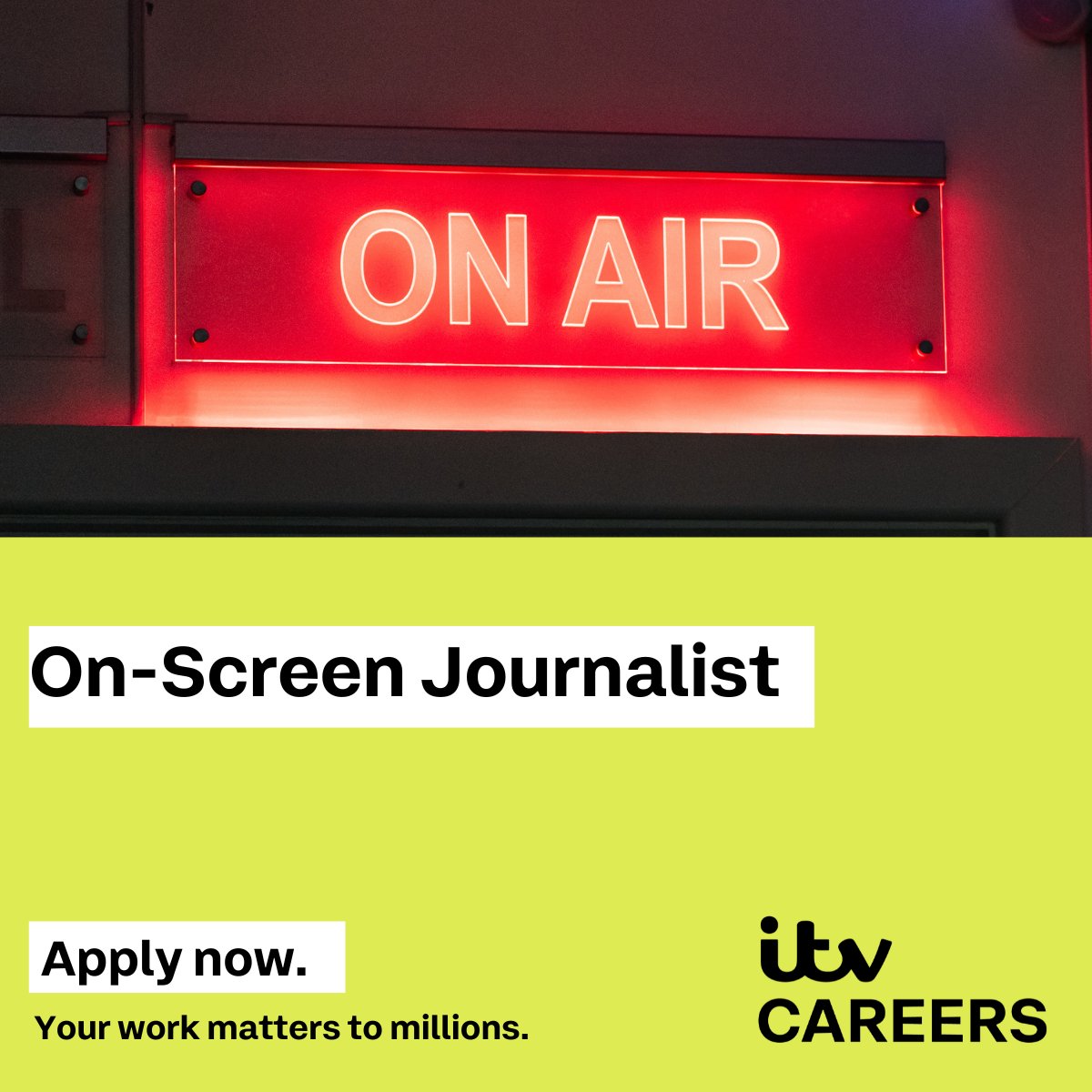 We have a fantastic opportunity for an On-Screen Journalist to join our ITV News West Country team based at our newsroom in Plymouth. Closing date: 7th May Apply with your most recent showreel via lnkd.in/e56MTZzz Don't just watch it. Be part of it.