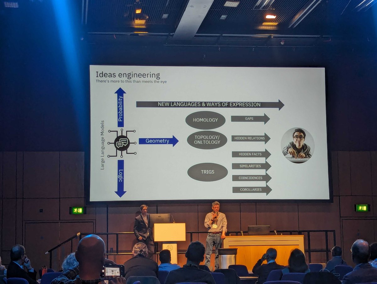 Phil Tetlow @IBM showing the new languages and ways of expression with large language models at #ogEDI during the #AI & Ecosystems Architecture workshop
