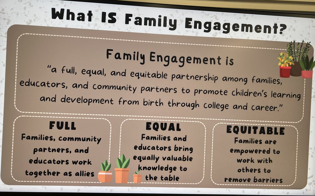 Juliane Allen, our district’s Family Engagement Specialist, talking to the admin team about strategies to increase family engagement.