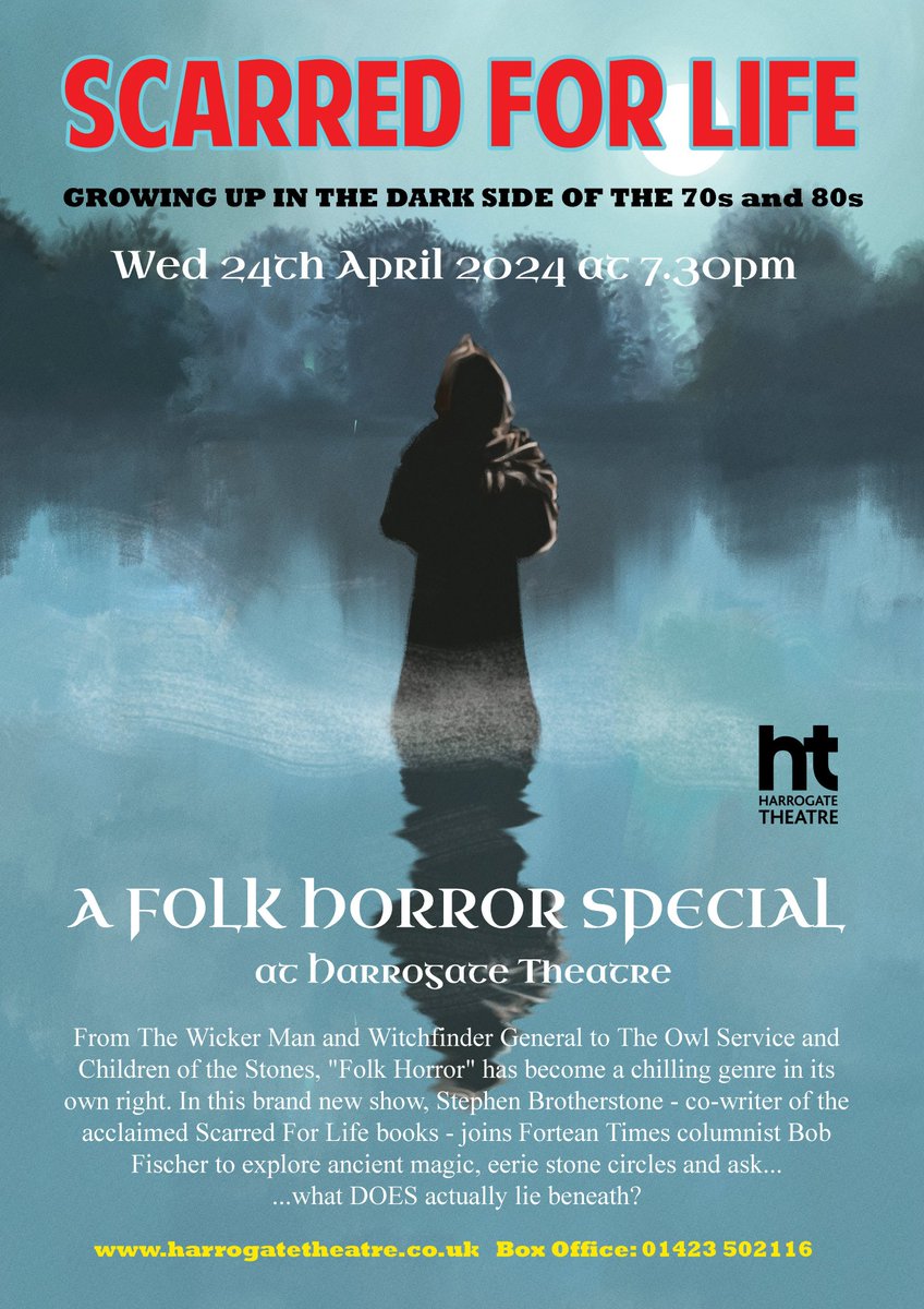 We're on our way to tonight's Folk Horror show at Harrogate's beautiful @HGtheatre! Me and @Bob_Fischer will be talking about all things ancient, rural, and terrifying - and performing HTV's lost classic (ahem), Sex Witches of the Fens! Tickets: bitly.ws/3eVuw
