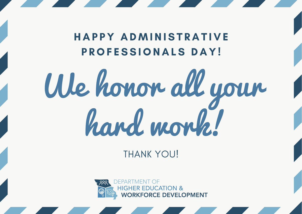 Happy Administrative Professionals Day! Your work is key to our success, we appreciate you today and every day!💙 #AdministrativeProfessionalsDay