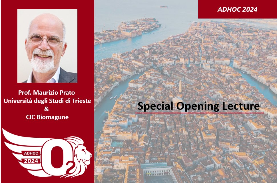 ADHOC2024 (@adhoc2024) on Twitter photo We are excited to announce that Prof. Maurizio Prato <a href="/LabCarbon/">Carbon Bionanotechnology Lab</a> <a href="/lab_carbon/">Carbon Nanotechnology Lab</a> will open the floor of the #ADHOC2024.💪
Don't miss the opportunity to join us for a meeting full of great science in the fantastic setting of the Venice Lagoon.
sites.google.com/view/adhoc2024… We are excited to announce that Prof. Maurizio Prato <a href="/LabCarbon/">Carbon Bionanotechnology Lab</a> <a href="/lab_carbon/">Carbon Nanotechnology Lab</a> will open the floor of the #ADHOC2024.💪
Don't miss the opportunity to join us for a meeting full of great science in the fantastic setting of the Venice Lagoon.
sites.google.com/view/adhoc2024…