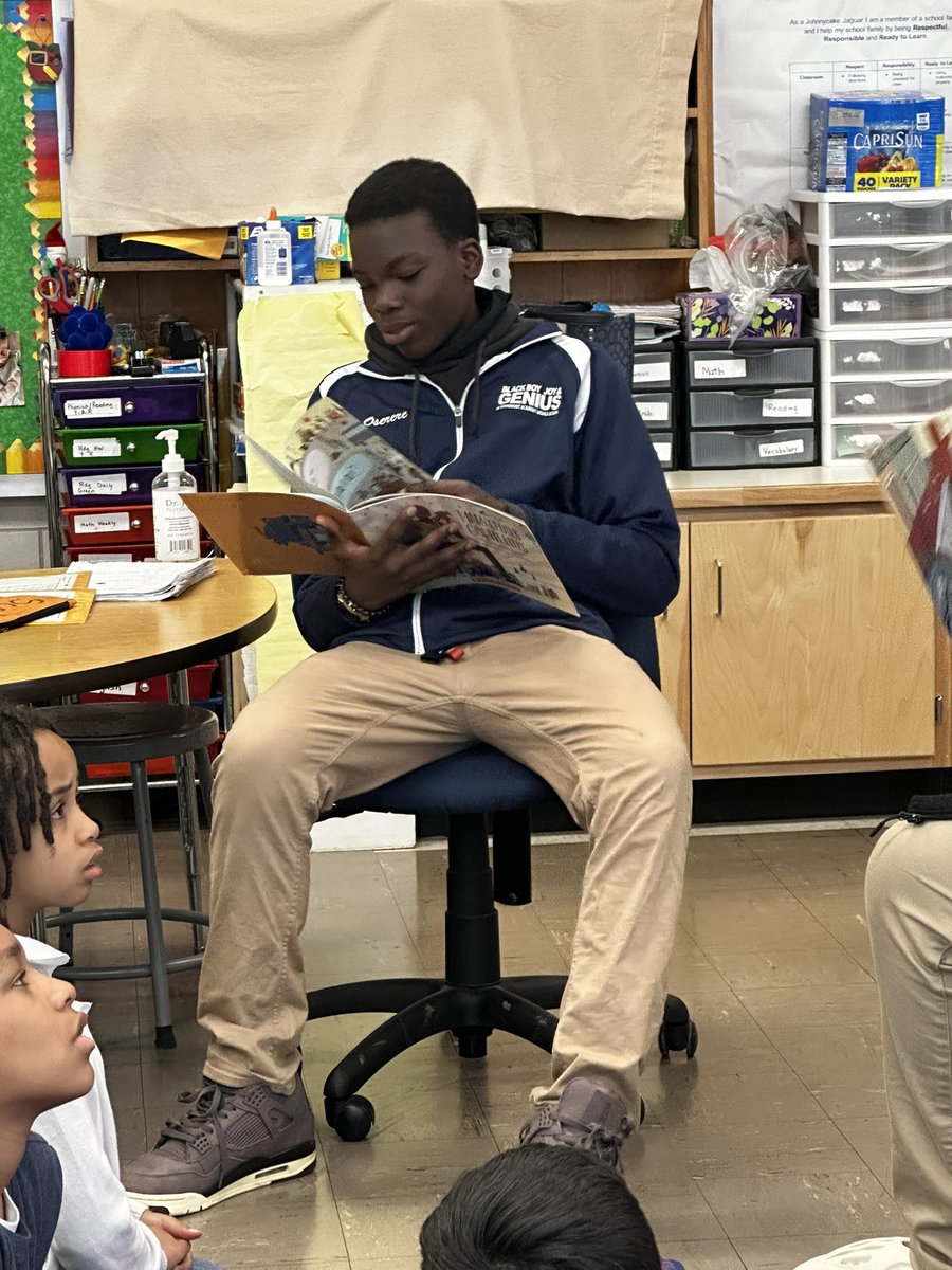 These young men from Black Boy Joy came to read to our class today. They did an awesome job!🍎