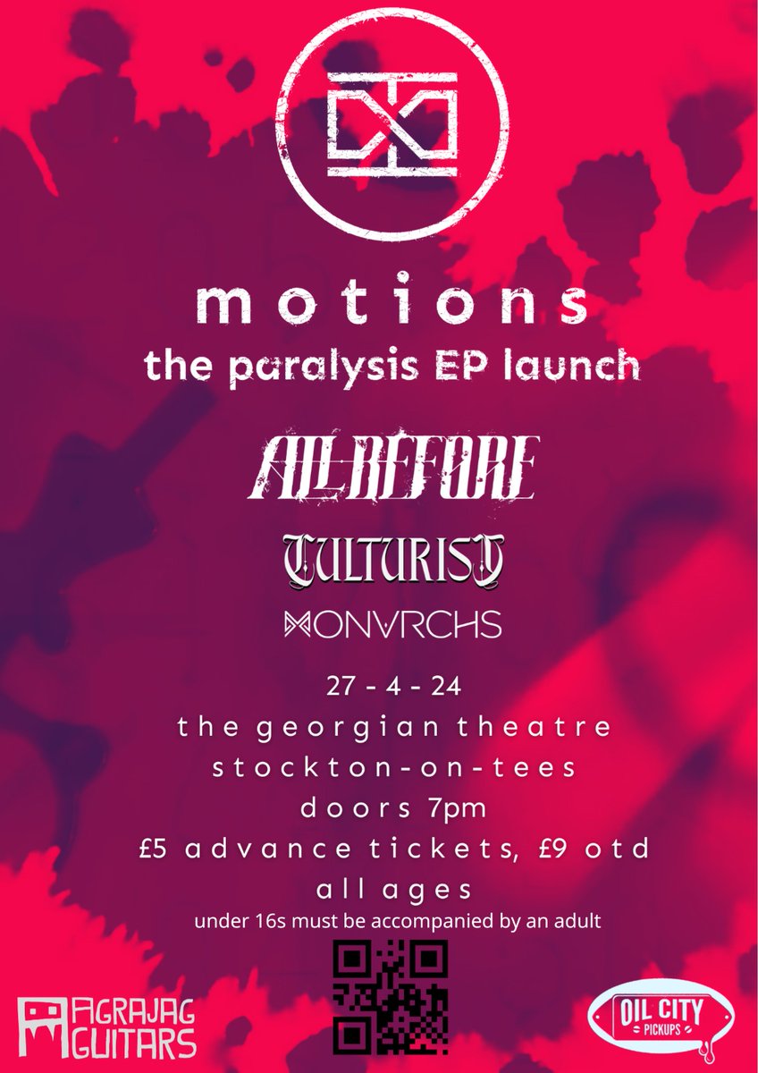 Tomorrow (27/04)... On the back of their critically acclaimed self-titled debut album, m o t i o n s return with their new offering 'The Paralysis EP'. Support comes from All Before, Culturist and Monvrchs. 🎟️ georgiantheatre.co.uk/live-event/ven…
