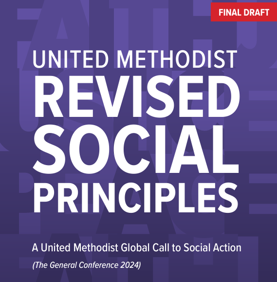 Capturing the Wesleyan spirit of social holiness, over 4,000 United Methodists from around the world participated in an eight-year process to review and update the United Methodist Social Principles - find the draft that is pending adoption here: umcjustice.org/documents/124 #UMCGC