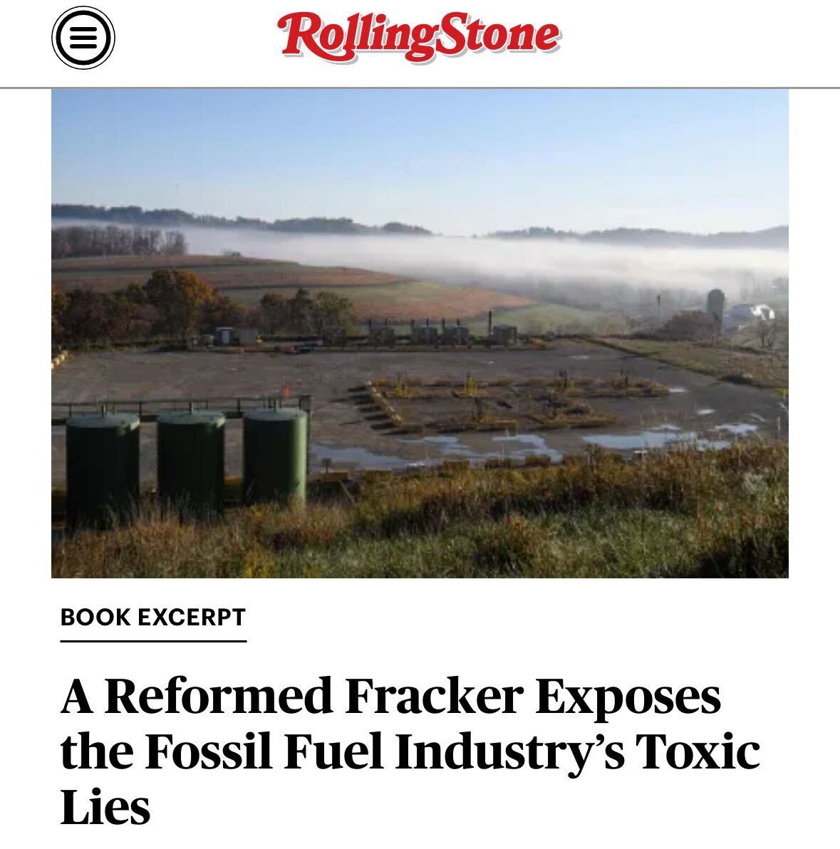 A reformed fracker exposes the oil and gas industry’s toxic lies: 'Petroleum-238: Big Oil's Dangerous Secret and the Grassroots Fight to Stop It' tells the story of a bank robber who became a fracker, then a whistleblower. Book Excerpt: rollingstone.com/politics/polit…