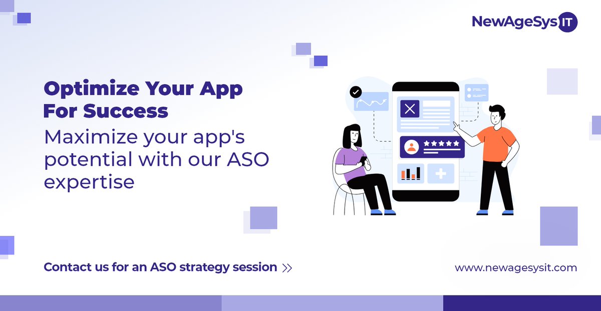 NewAgeSysIT's tweet image. Let's navigate the complexities of ASO together, ensuring your app not only reaches but captivates your target audience, setting the foundation for lasting success in the app stores. Talk to our experts now: newagesysit.com/contact/
#appdevelopment #appdevelopmentsolution