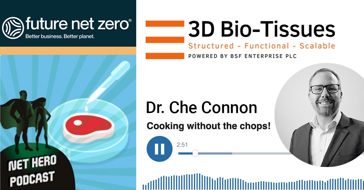 🎙️ Explore the future of food with Dr. Che Connon of #3DBT on the 'Cooking without Chops' podcast. Dive into the world of #LabGrownMeat with insights on sustainable food innovations!

🔗 Listen now: futurenetzero.com/net-hero-podca…

#SustainableEating #FutureOfFood #InnovationInFood