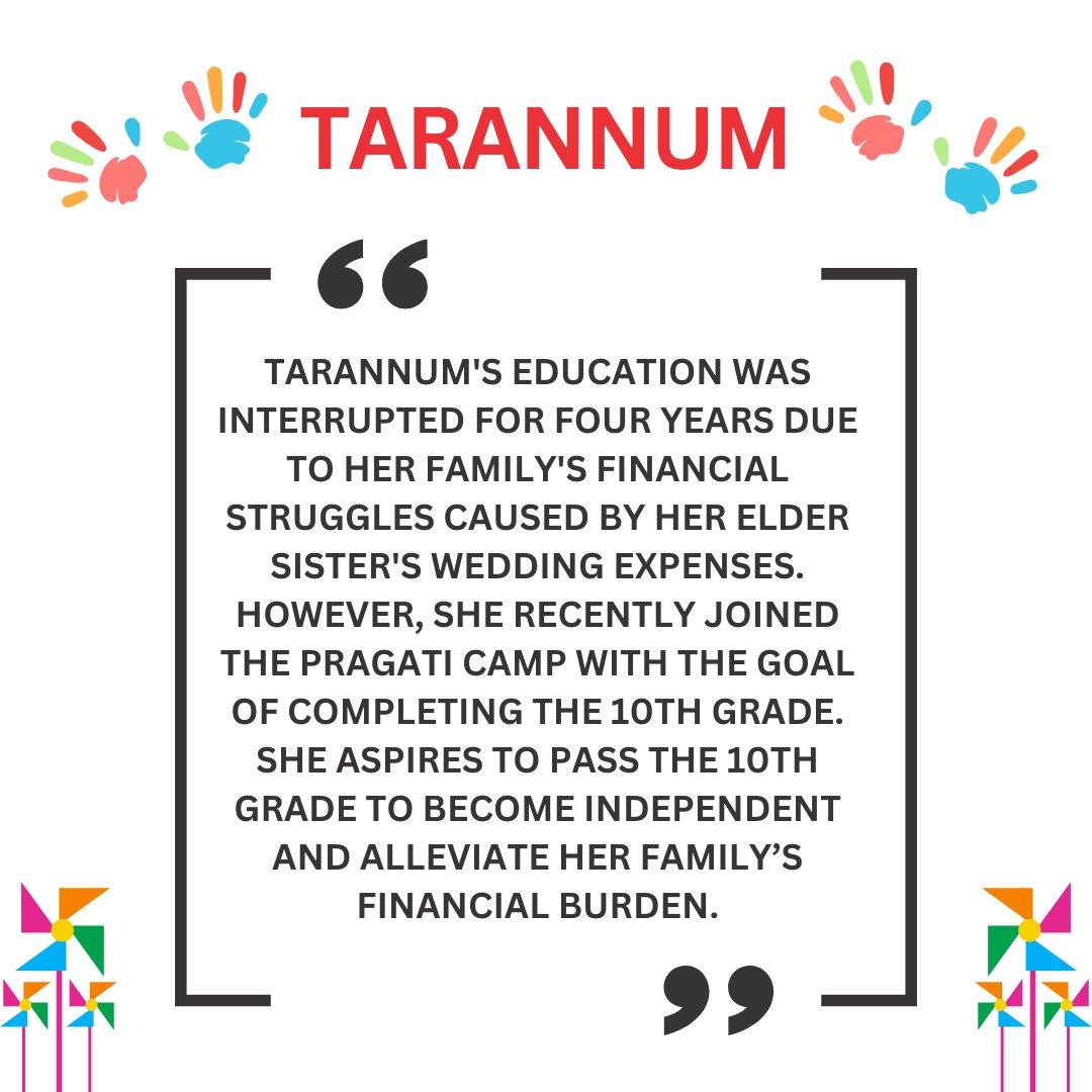 Our learner’s journey towards empowerment through education! #Pragati #EducateGirls #WomenEmpowerment #DasviPass