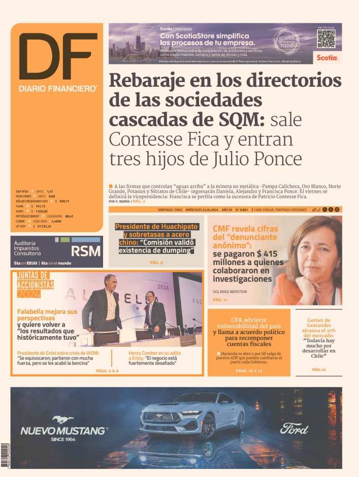 Tres hijos de Julio Ponce Lerou en el Directorio de SQM. Es literalmente 'leru leru leru'. Piola.