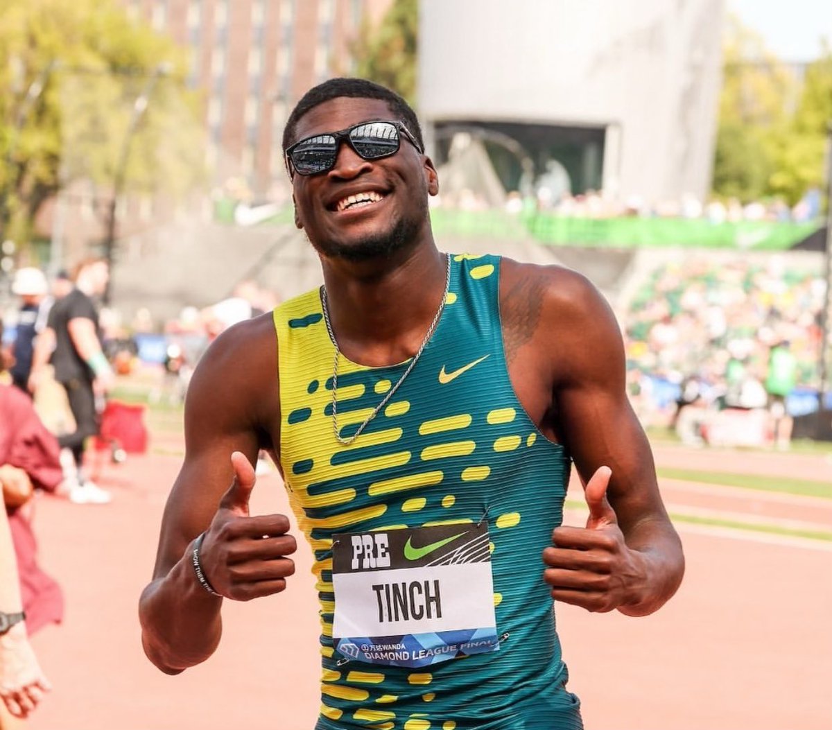 Cordell Tinch came 2nd in the first Diamond League race last weekend with 13.16 in the 110mh

Last season he broke through while running AND Jumping in D2 dropping crazy marks in the 110mh, long &amp; high jump! 

Tinch’s only goal for 2024? Make the 🇺🇸 Olympic team! 🗣️
