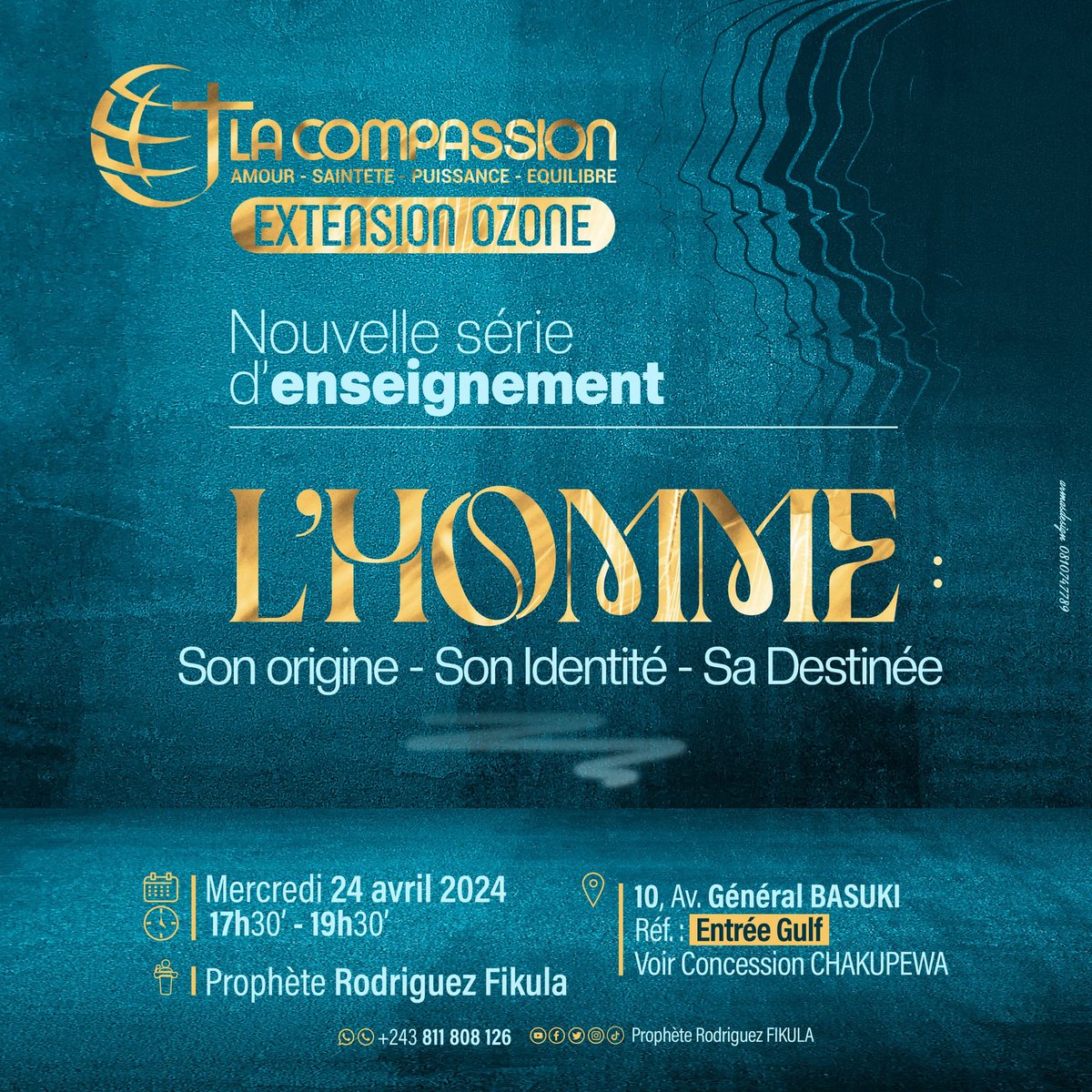 FikulaRodriguez's tweet photo. Bienvenus à La COMPASSION Ozone, Nouvelle série d'enseignement à partir de ce soir dès 17h30. Chaque Mercredi et Vendredi à partir de 17h30 et Dimanche à partir de 08h00. https://t.co/eVZ333cXyw