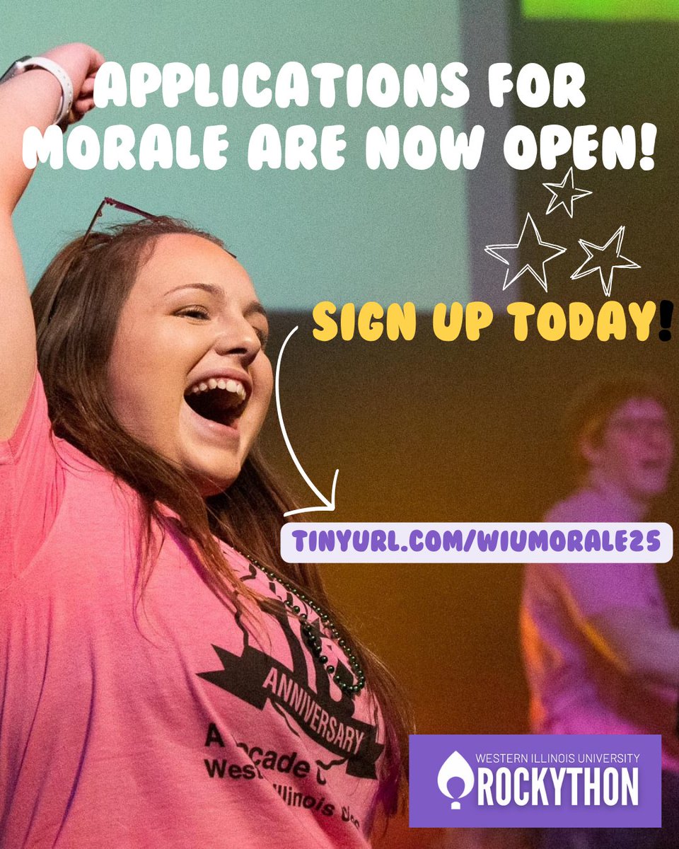 The applications for RockyTHONs Morale team for the 2024-25 school year are now out! tinyurl.com/wiumorale25