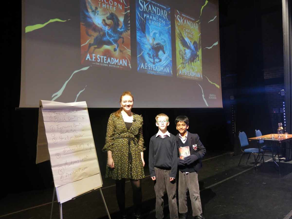 What a way to start off the term, with the most spellbinding visit from @annabelwriter ! The atmosphere was electric as she read the story of ‘Shadow Ripper’, the unicorn created by the audience, thank you @SimonKids_UK @villagebooksdul and our friends from @JAGS_Prep and…