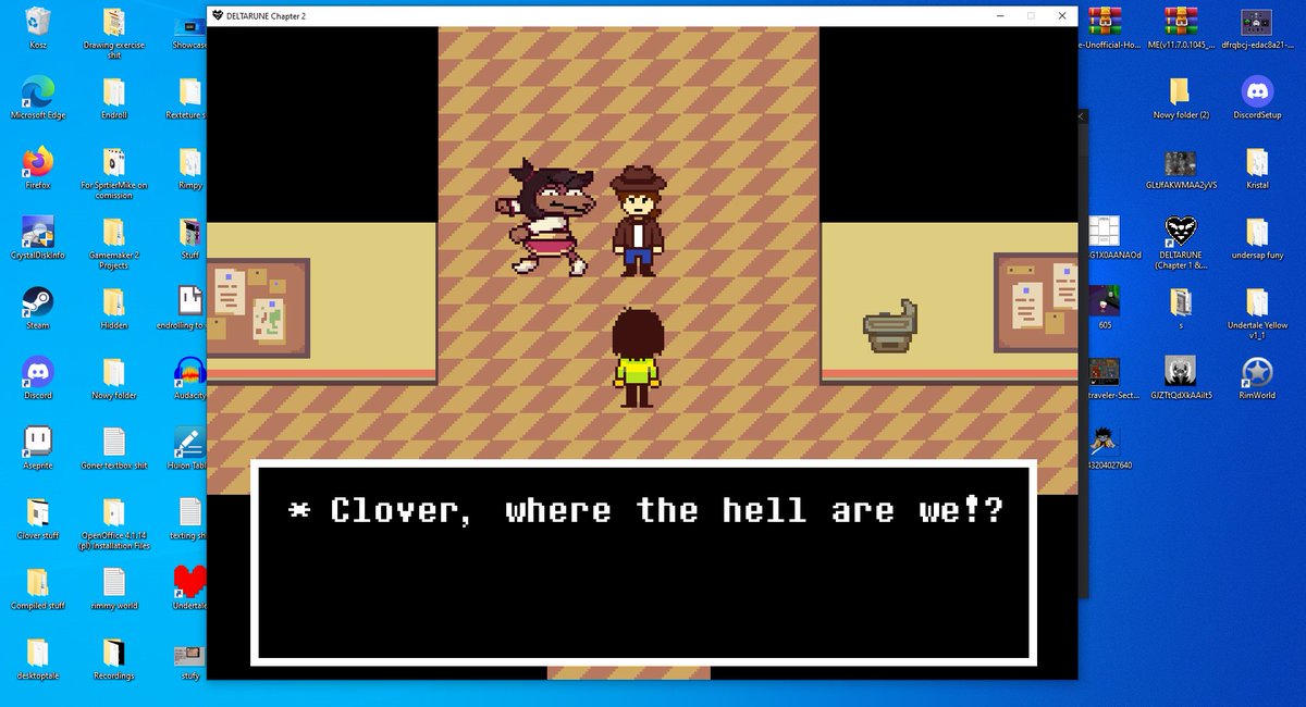 MetaVandetta23's tweet photo. After years of goddamn development, I finally finished Deltarune Yellow buddies for Desktoptale!!
Please enjoy, i worked on this way too damn long lol.
#uty #UndertaleYellow #deltarune #desktoptale
https://t.co/zFDxrDEgQs https://t.co/o5MKeEtEoL