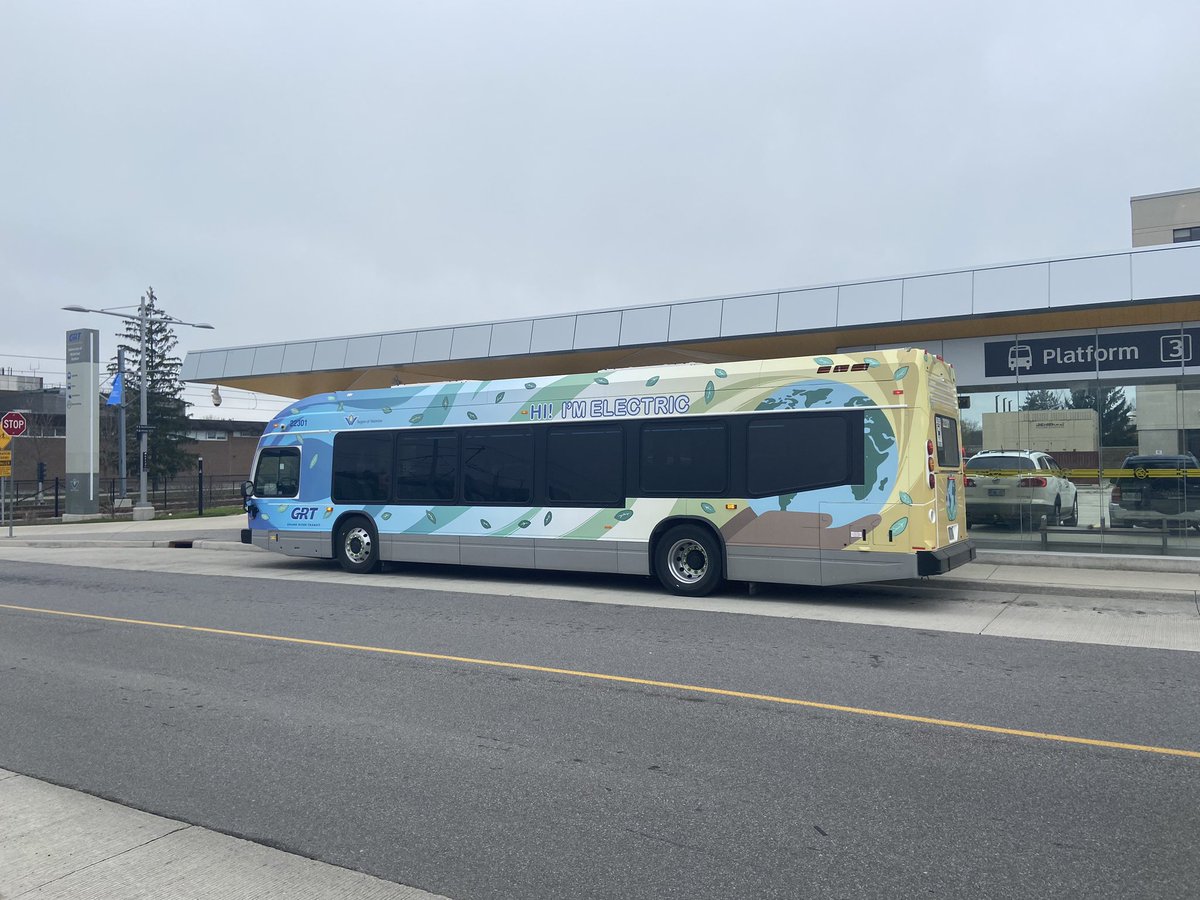 First time I have noticed the electric <a href="/GRT_ROW/">Grand River Transit</a> bus!