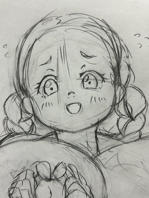 wip。久しぶりに肉々しい娘を描いてますん 