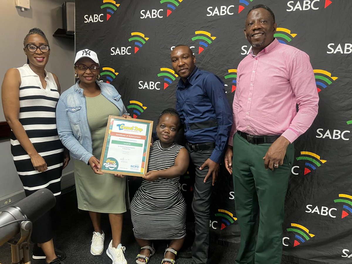 David Matlakala, Dylan Mashele, and Dimakatso Mathekga paid a visit to SABC Lesedi FM where the station manager, Mannini Nyokong, graciously received their certificate of appreciation. #SABCLesediFM #CasualDay #ISeeYou