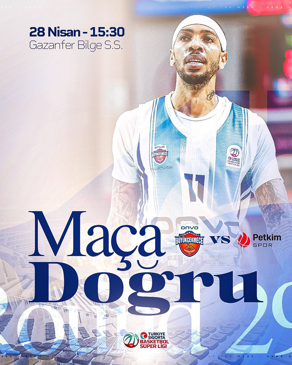 BuyukcekmeceBK's tweet photo. #ROUND29 💙🤍

Takımımız 28 Nisan Pazar günü Aliağa Petkimspor ile karşı karşıya geliyor.

🏀 TS. Basketbol Süper Ligi 29.Hafta
🆚 Aliağa Petkimspor
📍 Gazanfer Bilge Spor Salonu
📆 28 Nisan 2024 Pazar
🕓 15:30 https://t.co/Y8gnxfB7xm