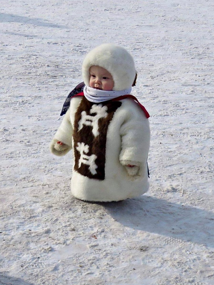 A Yakutsk child in a winter coat